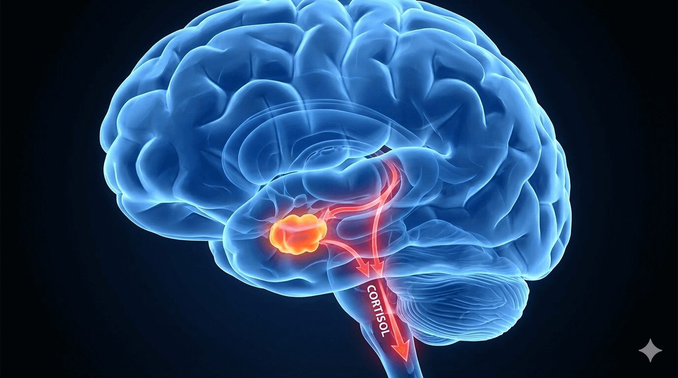 Neurobiologia da ansiedade: o papel da amígdala e do cortisol no cérebro em estado de alerta.